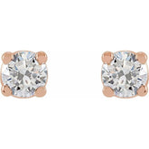 14K Rose 1/6 CTW Natural Diamond Stud Earrings